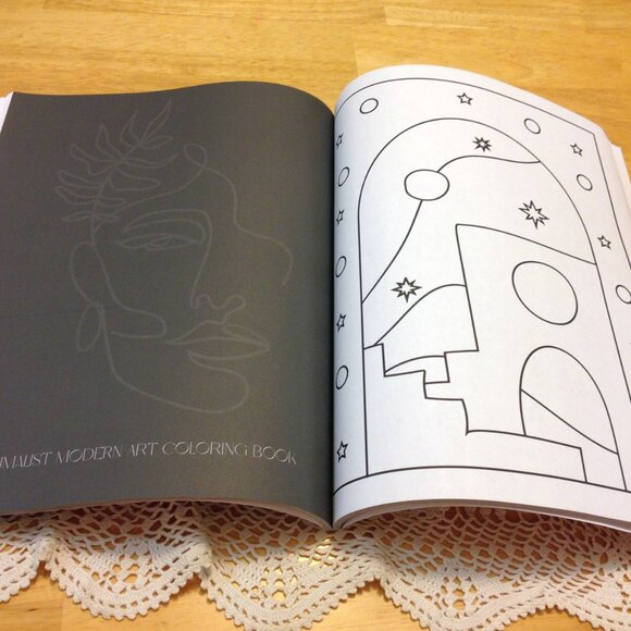 Minimalist Modern Art Adult Coloring Book for Relaxation - Picture 4 of 6